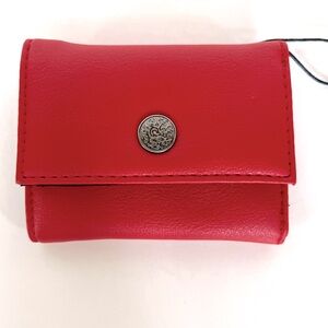 NAUTICA Women’s Wallet/ Card Holder. Small. Red. Trifold with zipper coin pouch.